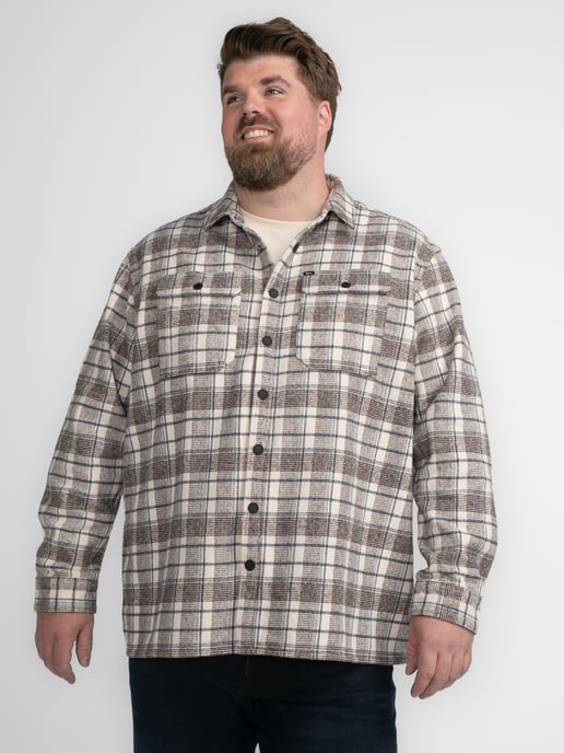 Petrol Industries - Heren Plus Size Geruit Overhemd Southeast - Bruin - Image 3