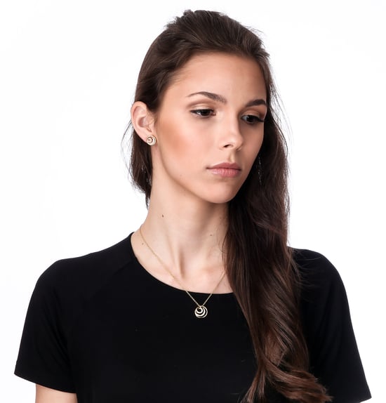 Orphelia 'Elaine' Women's 925 Sterling Silver Chain with Pendant - Gold ZH-7084/2 - Image 5