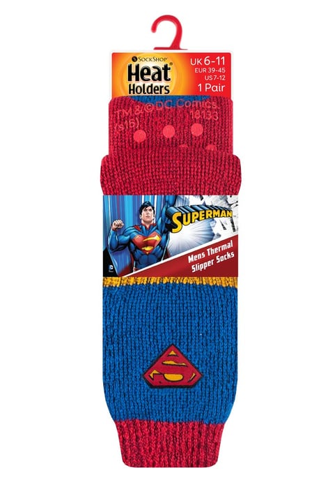 Heat Holders - Termiska toffelstrumpor med film- och TV-tema för herrar - Superman - Image 2