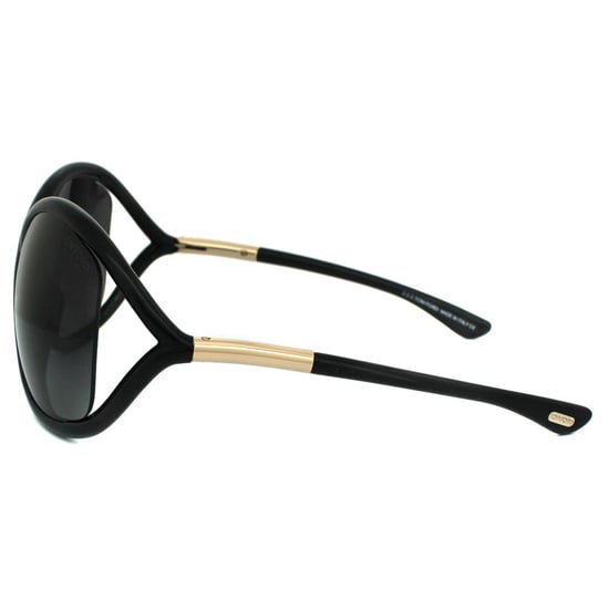 Tom Ford Butterfly Womens Shiny Black Smoke Grey Polarized Sunglasses - Image 3