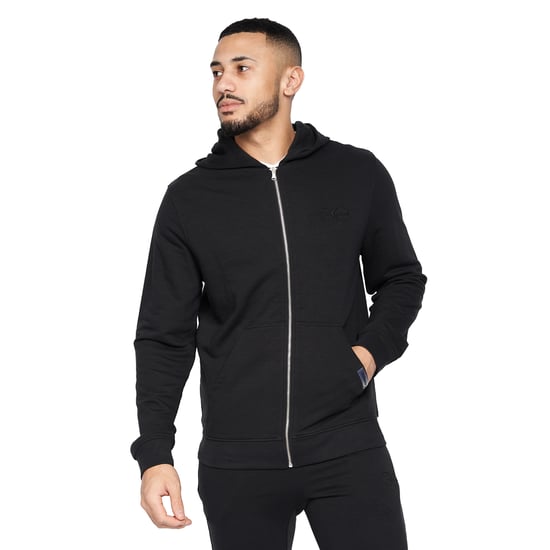 Crosshatch Heren Braxson Full Zip Hoodie (Zwart) - Image 1