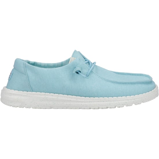 HEYDUDE Wendy Canvas 100% Cotton Women's Turquoise Loafers - Image 5
