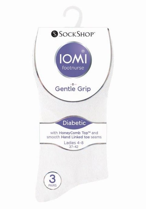 6-pack icke elastiska diabetessockor för damer med handlänkade tåsömmar - Image 2