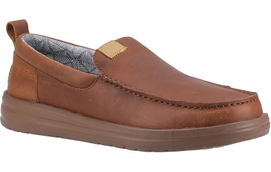Hey Dude Wally Grip Moc Craft Leather Mens Shoes - Image 2