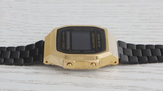 Casio Casio Retro Unisex's Black Watch A168WEGB-1BEF - Image 4