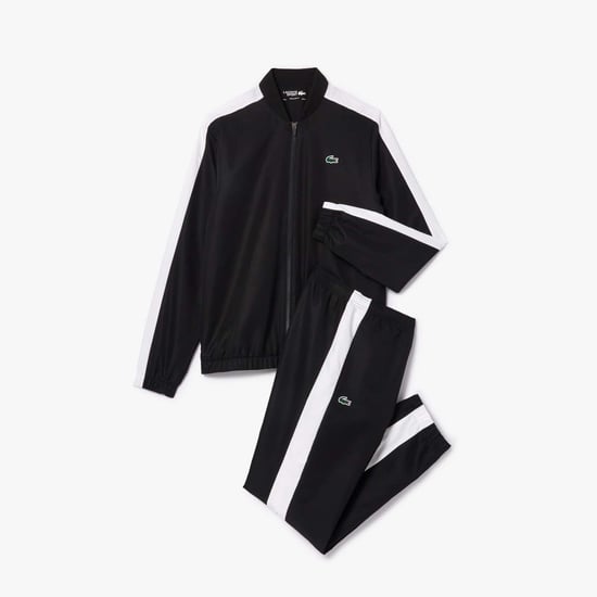 Men's Lacoste Colourblock Tennis Tracksuit in Black-White - Image 3