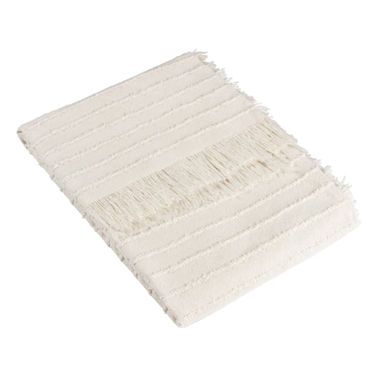 furn. Hazie Linear Yarn Woven Fringed Throw