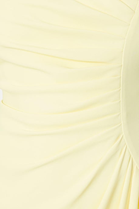 Lisa Tan Ruched Crepe Midi Dress