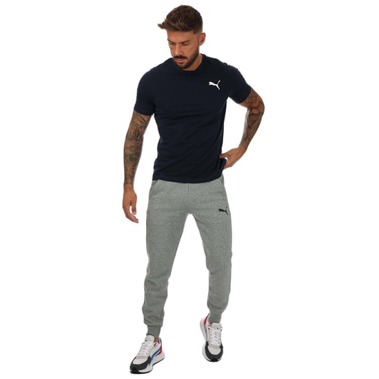 Men's Puma Essentials Logo Sweatpants in Grey