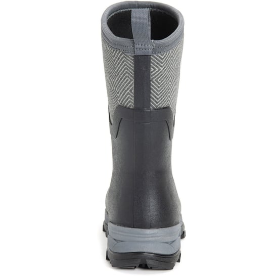 Muck Boots Arctic Ice Mid AGAT Rubber Black/Grey Geometric Wellington Boots - Image 2