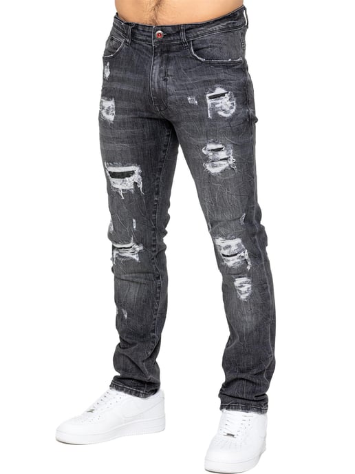 Enzo | Heren Gescheurde Denim Jeans - Image 2