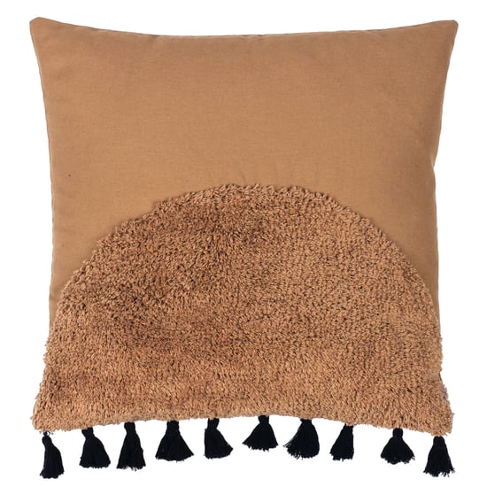 furn. Radian Semi Circle Tufted Cotton Tasselled Cushion Cover - Image 1