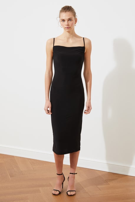 Trendyol Kvinno Cowl Neck Bodycon Midi Klänning - Image 3
