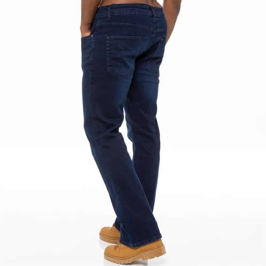 Enzo Heren Bootcut Stretch Denim Jeans - Image 2