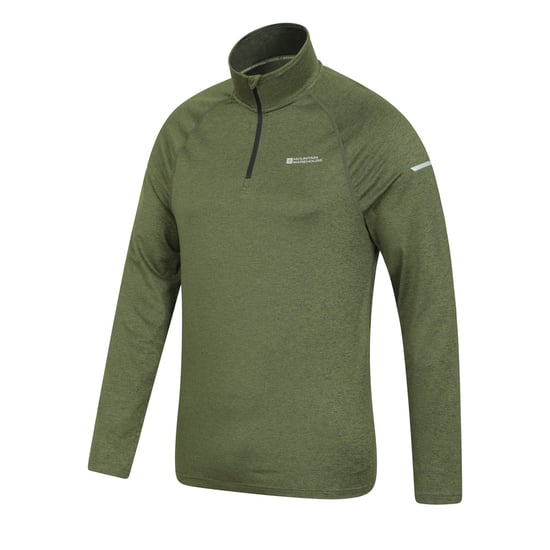 Mountain Warehouse Mens Echo Melange Recycled Half Zip Midlayer (Green) - Image 4
