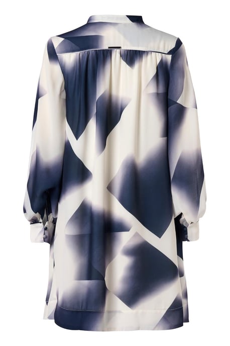 Denzel Print Jurk Navy / Wit