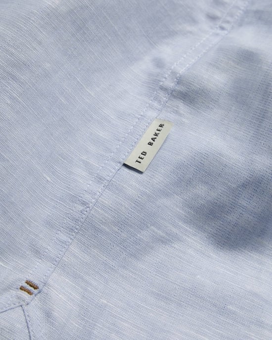 Ted Baker Palomas Mens Short Sleeve Linen Shirt - Image 5
