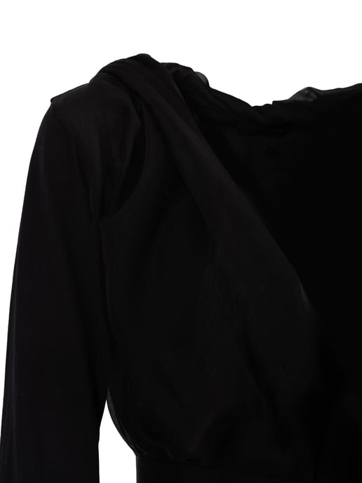 La Haine Inside Us Cardigan Asymmetric Woman's Black