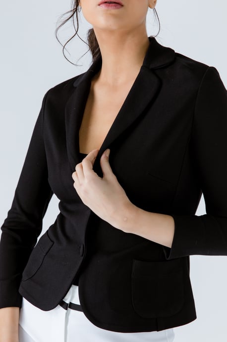 Black Punto di Roma Fitted Jacket