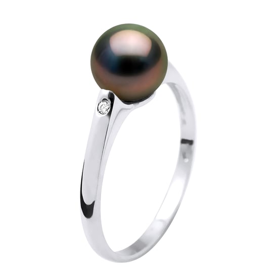 DIADEMA - Ring - Diamonds - Tahitian Pearl - White Gold