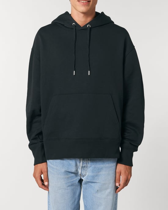 Karma Unisex Relaxed Hoodie in Black