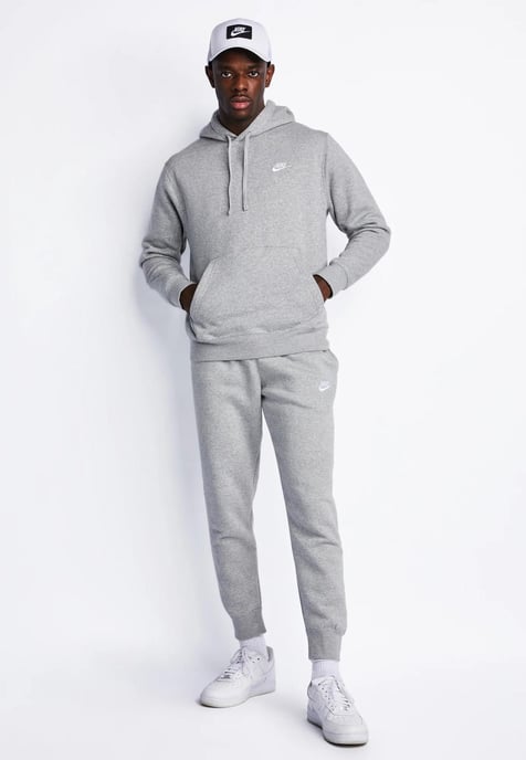Nike Mens Club Pullover Hoodie Tracksuit in Grey - Image 1