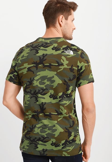 The North Face Mens T Shirt SS Simple Dome Tee Camo Print - Image 2