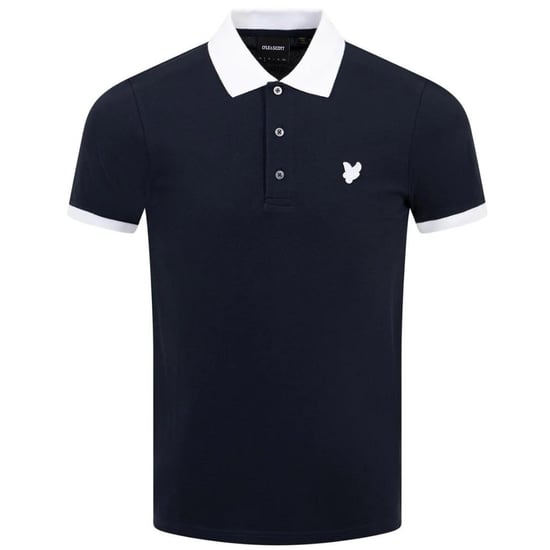 Lyle & Scott Ringer Dark Navy Polo Shirt - Image 1