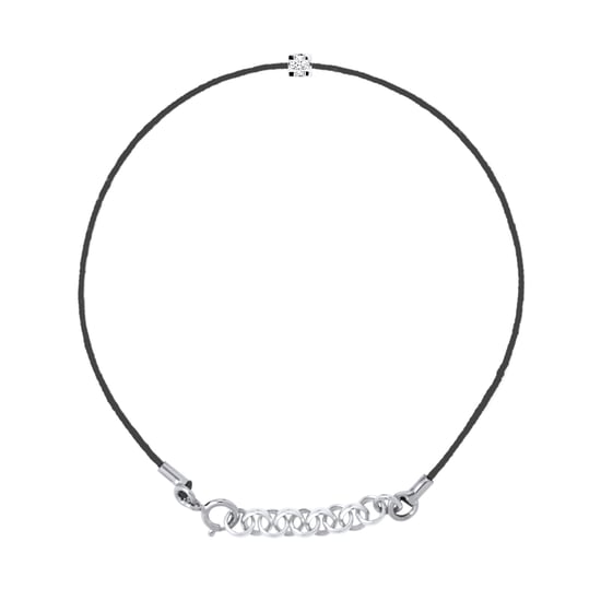 DIADEMA - Bracelet - Black Nylon - Real Diamond