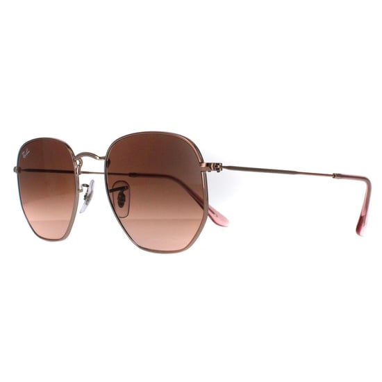Ray-Ban Square Unisex Copper Brown Gradient RB3548N Hexagonal - Image 1