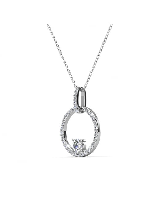 Pendentif Amory - Argenté och kristall - Image 3
