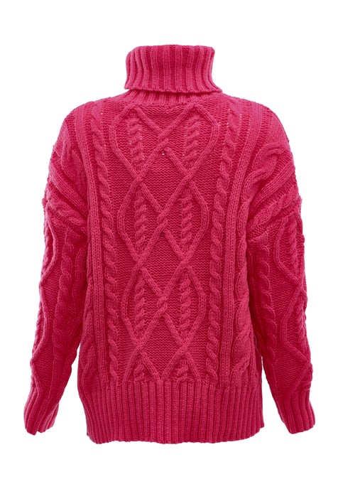 Mymo Turtleneck  pullover women fuchsia