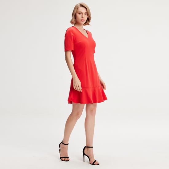 Minimalistische trapeze jerseyjurk - Image 2