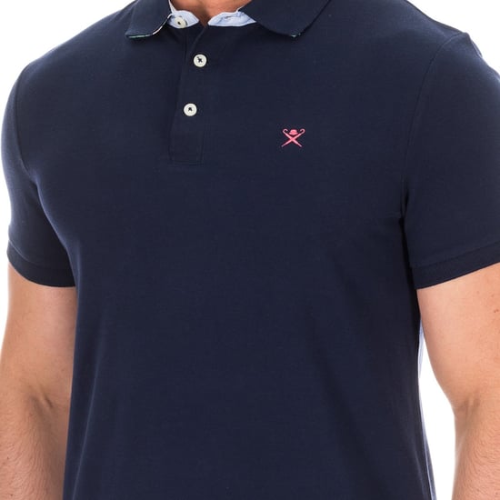 Men's short-sleeved polo shirt with lapel collar HM561798