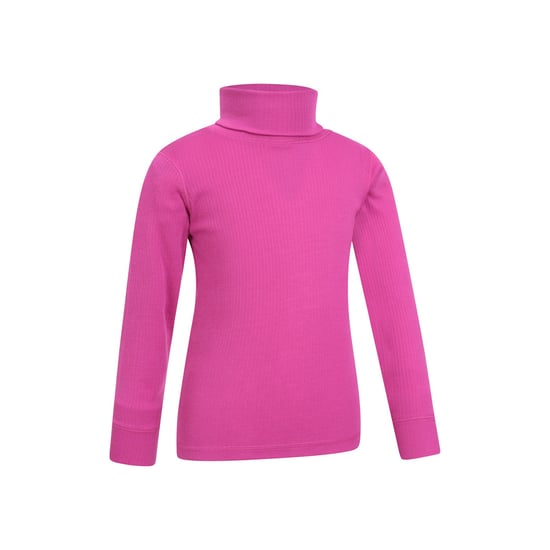 Mountain Warehouse Childrens/Kids Talus Roll Neck Long-Sleeved Top (Bright Pink)