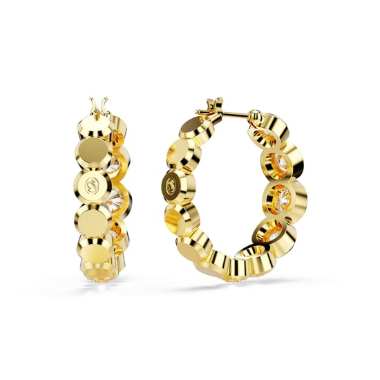Swarovski 'Imber Organic' Dames Vergulde Metalen Hoepel Oorbellen - Goud 5711483 - Image 4