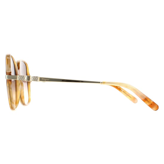 Salvatore Ferragamo zonnebril SF990SR 218 Blonde Havana Gray Gracient - Image 3