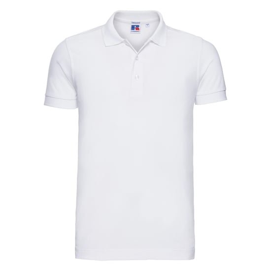 Russell Heren Rekken Korte Mouw Poloshirt (Wit) - Image 1