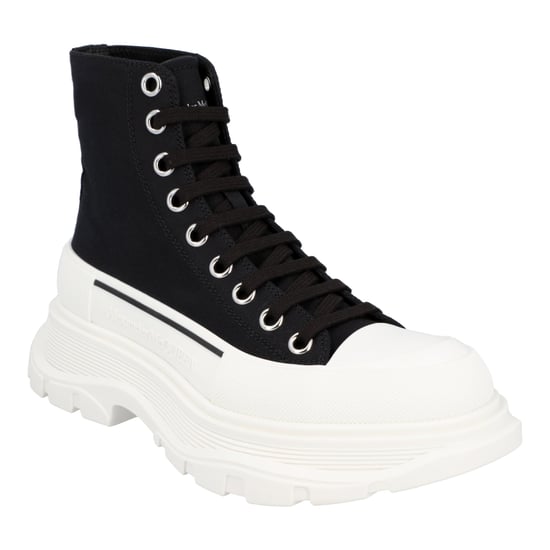 Alexander McQueen Tread Slick Boot in Black/White