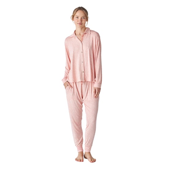JJB6 Women's Modal Long Sleeve Printed Pajama Shirt