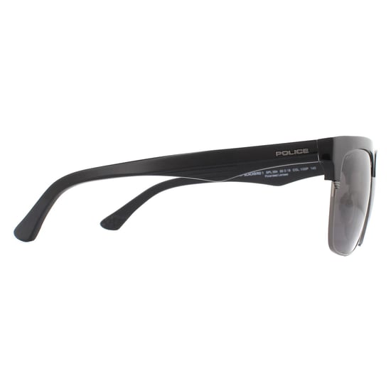 Police Sunglasses SPL354 Blackbird 1 V30P Black Grey Polarized