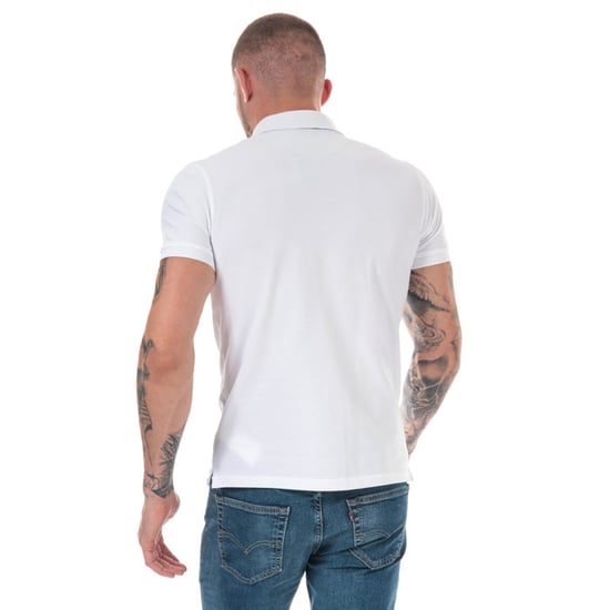 Men's Timberland Millers River Jacquard Polo Shirt in White - Image 2