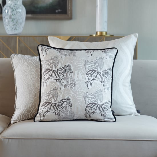 Prestigious Textiles Damara Piped Jacquard Zebra Cushion Cover