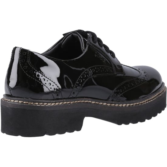 Pod Kortney Faux Leather Women's Black Patent Brogues Shoes - Image 2