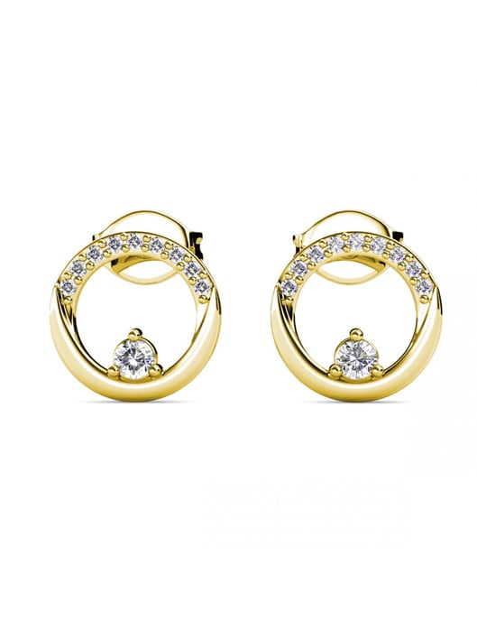 Clarine örhängen - guld och kristall - Image 3