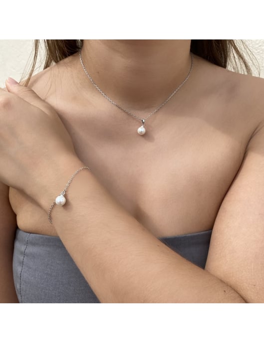 Full Moon Crystal Pearl Set - Silver och kristall - Image 2