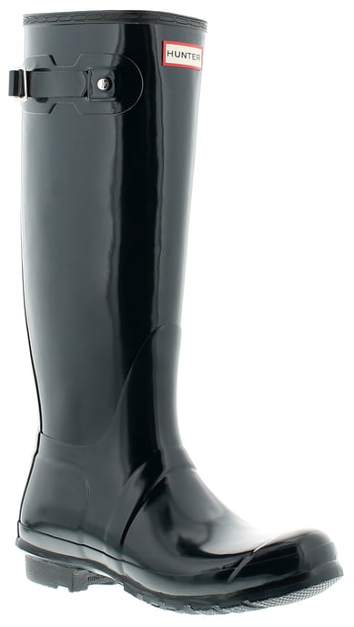 Hunter original tall gloss womens ladies wellies wellington navy - Image 1