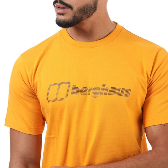 Men's Berghaus Modern Logo T-Shirt in Yellow