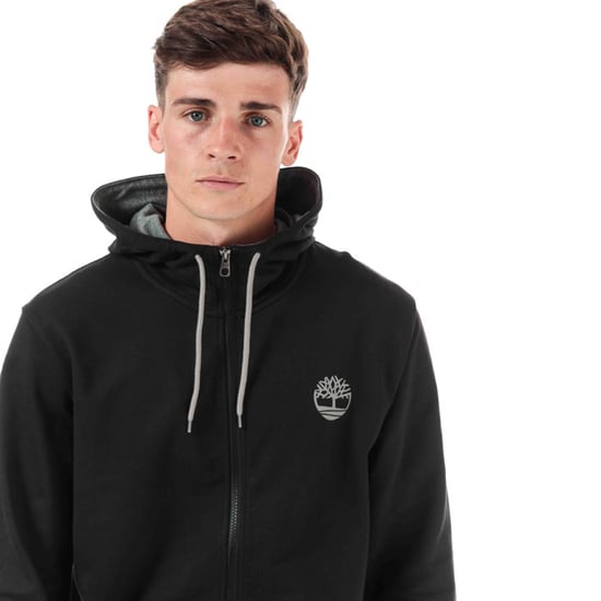 Men's Timberland OR Flock Logo Zip Hoody in Black - Image 4