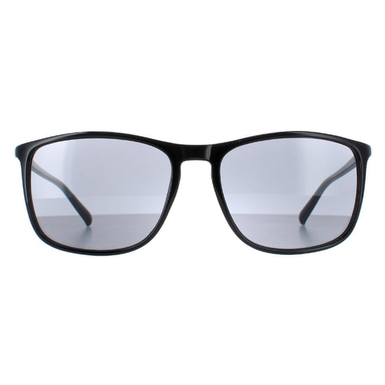 Calvin Klein Rectangle Mens Shiny Black Solid Smoke Grey CK20524S - Image 1